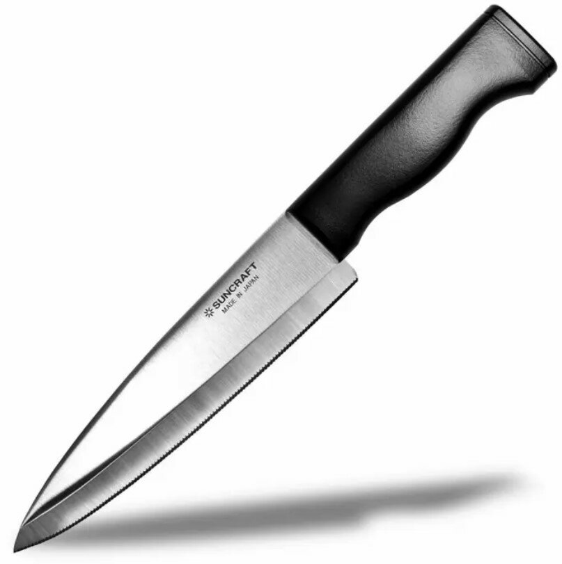 日本製 SUNCRAFT 川嶋 不鏽鋼鋸齒 廚房料理刀 (18cm)