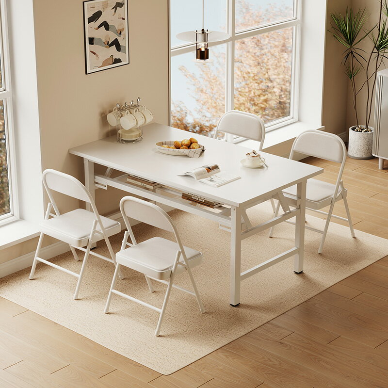 餐桌免安裝可折疊簡易擺攤便攜小桌子家用出租屋書桌美甲桌電腦桌