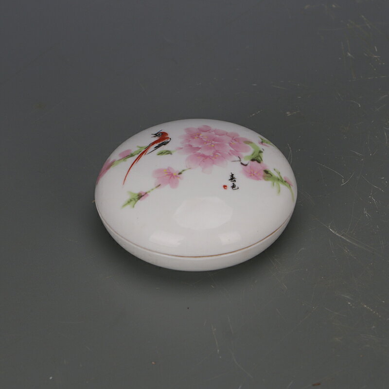 染付 景徳鎮 印盒 印合 香盒 香合 墨盒 蓋盒 粉盒