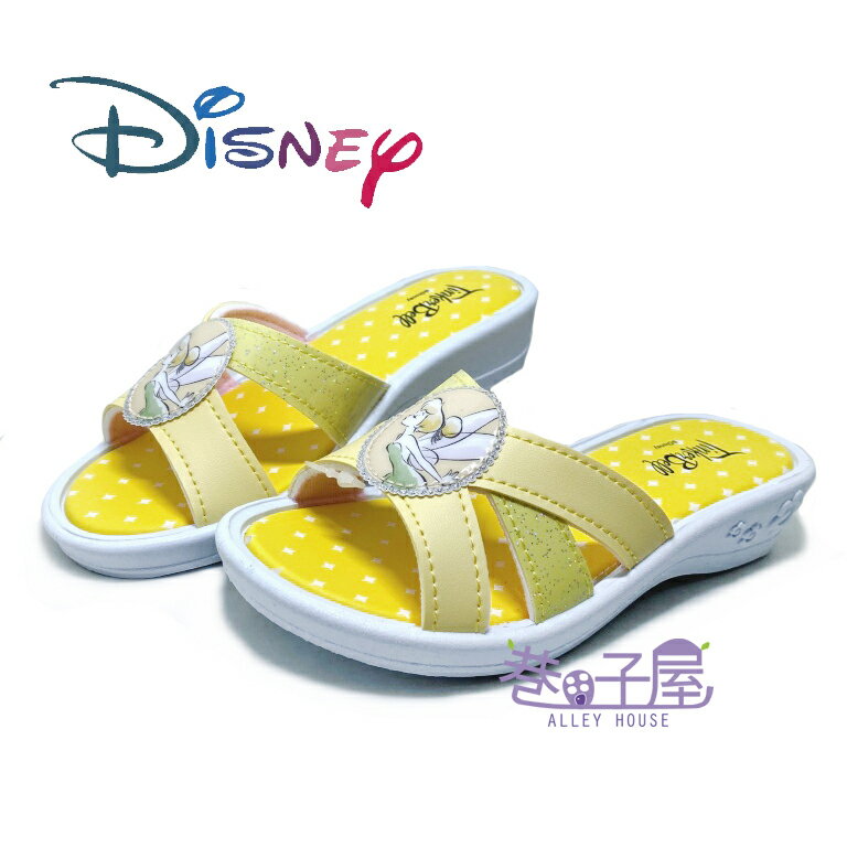 迪士尼DISNEY 奇妙仙子童款經典氣質拖鞋 [321207] 黃 MIT台灣製造【巷子屋】