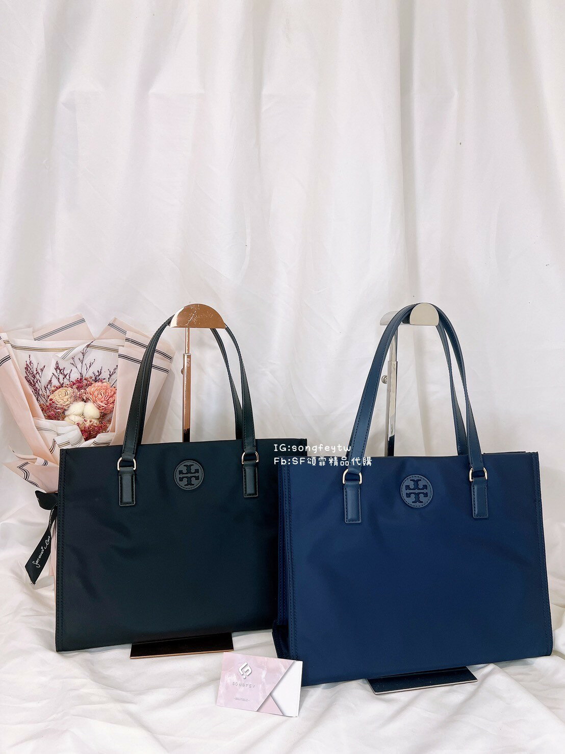 美國代購🇺🇸臺灣現貨 Tory Burch 尼龍中托特 ELLA 肩揹包
