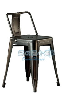 ╭☆雪之屋居家生活館☆╯006銹色鐵皮低背餐椅BB383-17#3168B