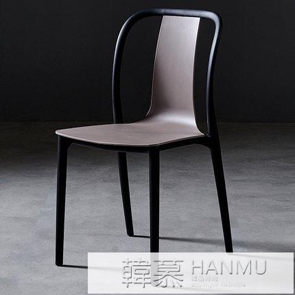 北歐塑料椅簡約現代餐椅休閒創意靠背椅家用咖啡廳陽台戶外書桌椅 YTL 免運開發票