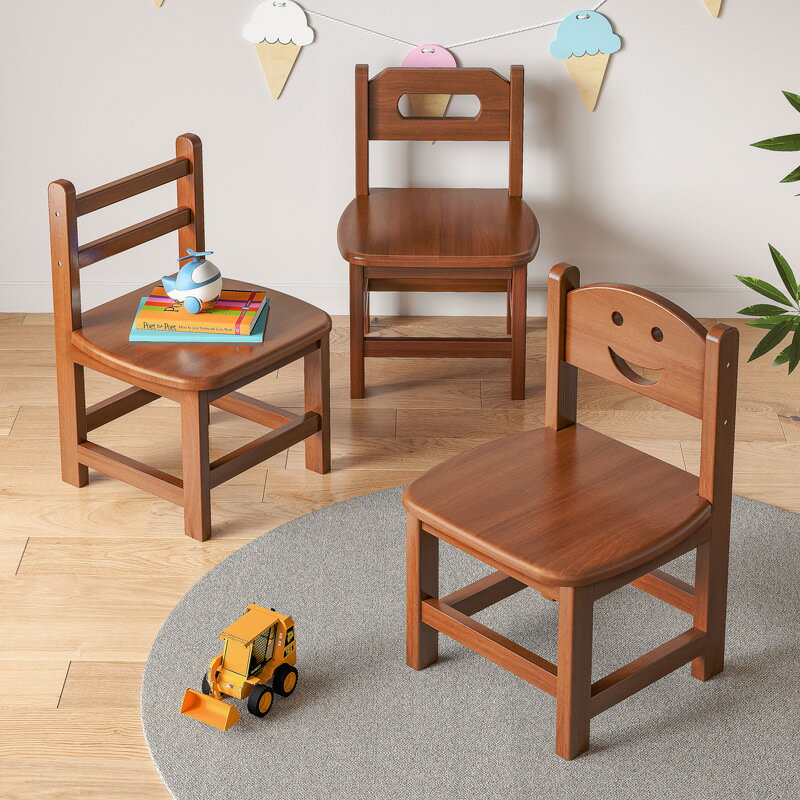 【免運】美雅閣| 實木小凳子家用客廳矮凳兒童靠背小椅子網紅圓凳子小型簡約方凳