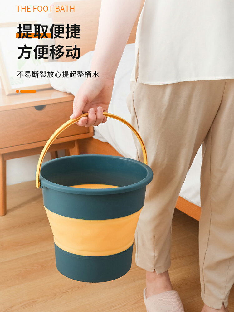 折疊桶水桶戶外釣魚桶大小號車載旅行洗車桶家用便攜式加厚塑膠