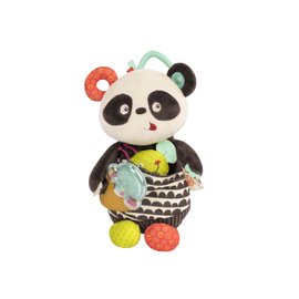 【美國B.Toys感統玩具】 熊貓保姆(安撫搖鈴玩偶)【紫貝殼】