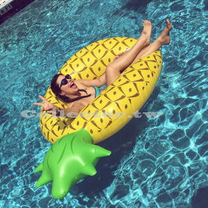 夏季鳳梨菠蘿造型泳圈-180公分 成人 充氣浮圈救生圈加大加厚泳圈