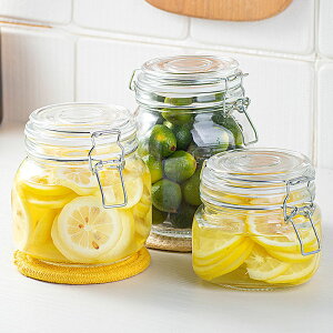 柚米壹粒玻璃密封罐家用儲物罐帶蓋蜂蜜柚子檸檬茶腌製泡菜酒壇子