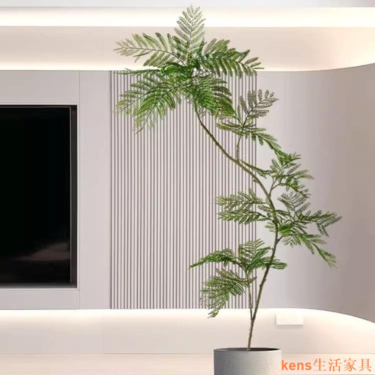 免運 仿真植物 仿真樹 仿真綠植 仿真擺飾 假樹 仿真藍花楹客廳大型落地植物裝飾盆栽擺件室內輕奢綠植仿生花假樹特惠/開立發票K0929 3