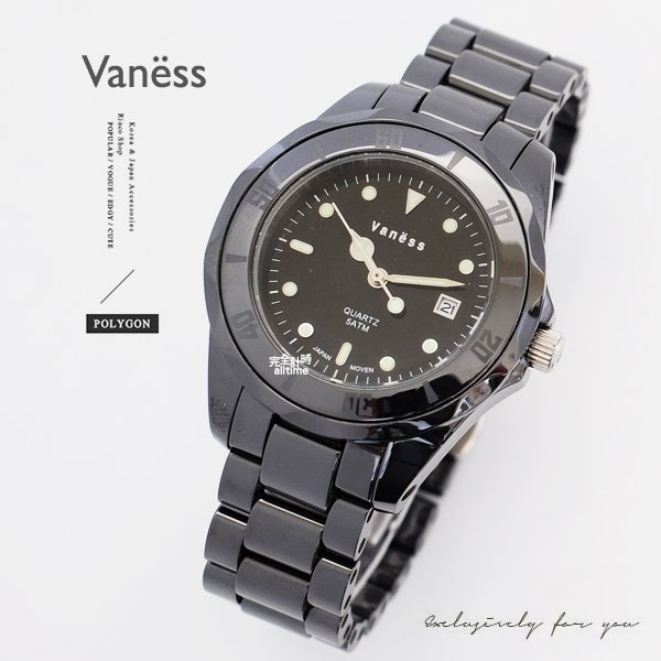 【完全計時】手錶館│Vaness 時尚經典簡約精密陶瓷腕錶 V33 禮物 母親節首選 刻度清楚