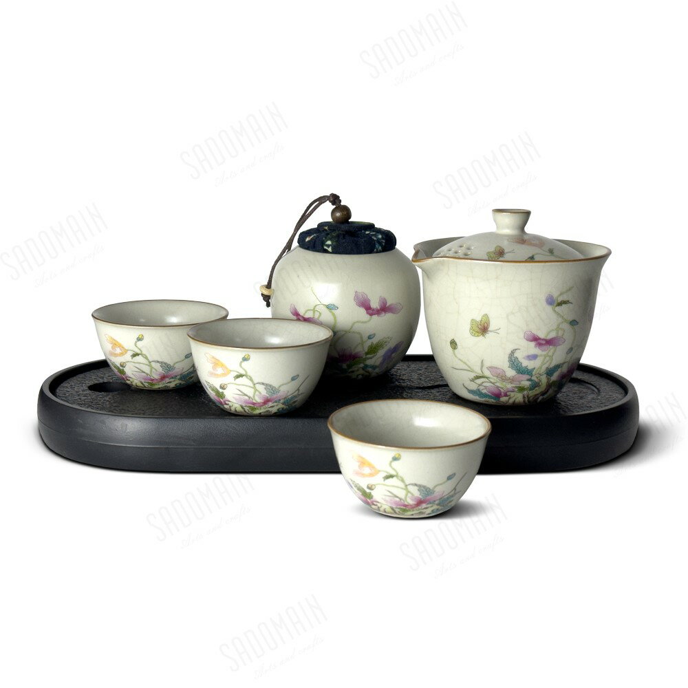 附發票 仙德曼蝶戀花蓋杯6件旅行組 CT143 露營茶具 茶具旅組 茶具 老人茶 茶壺 茶杯 茶盤 茶海 露營泡茶組 花茶組 泡茶具組 日式茶具組禮盒 中式茶具組禮盒 中式茶具組 茶具旅行組 中式泡茶茶具組 新居落成禮 聖誕禮物 花茶杯組