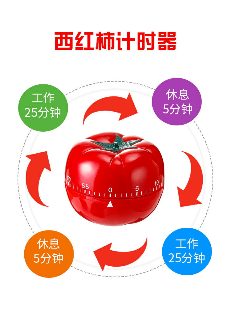 計時器提醒學生做題學習時間管理鬧鐘定時廚房作業拖延癥西紅柿鐘