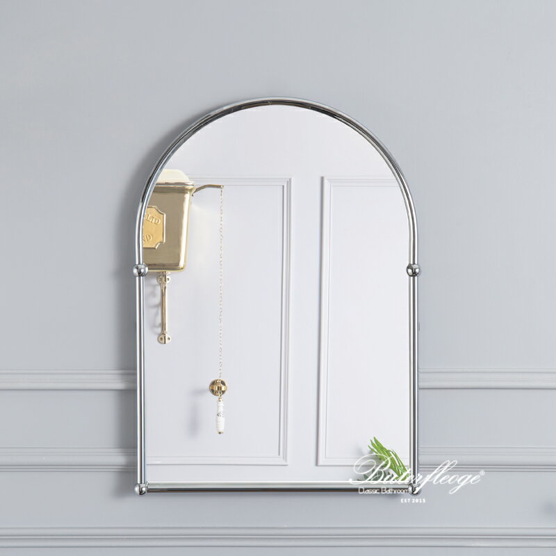 蝶陶新款金屬衛生間梳妝臺鏡復古衛浴鏡黃銅鍍鉻鍍金不生銹北歐 5