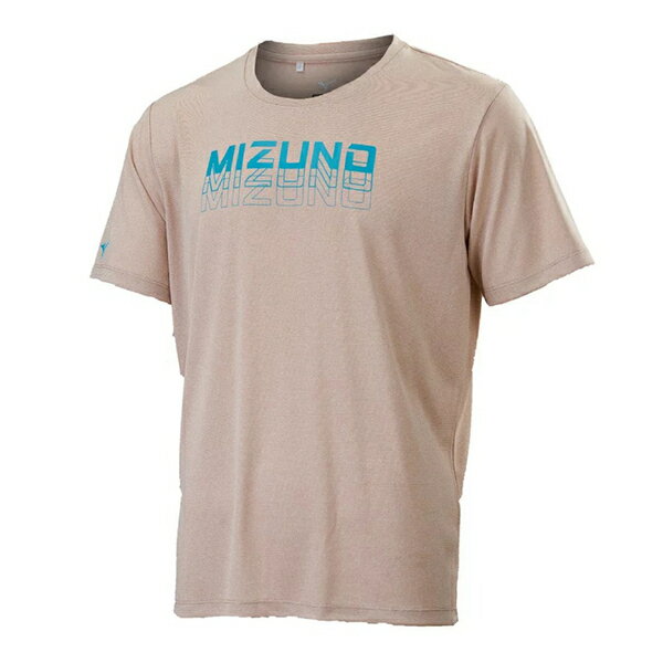Mizuno [32TAB01048] 男 短袖 上衣 T恤 運動 休閒 舒適 透氣 美津濃 奶茶