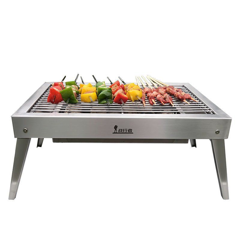 【免運/可開票】燒烤網 燒烤爐 烤魚爐 烤肉爐 304不銹鋼家用燒烤爐木炭戶外折疊便攜式燒烤架加厚小型烤肉爐子
