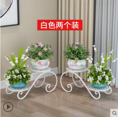 鐵藝多層花架落地式多功能室內客廳花盆架歐式家用陽臺花架置物架 雙11全館免運