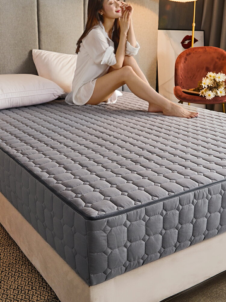 加厚席夢思床墊保護床套六面全包床笠單件防塵床罩拉鏈款防滑固定