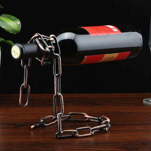個性時尚紅酒瓶支架 歐式創意懸浮鐵藝繩子葡萄酒架擺件 廠家直銷