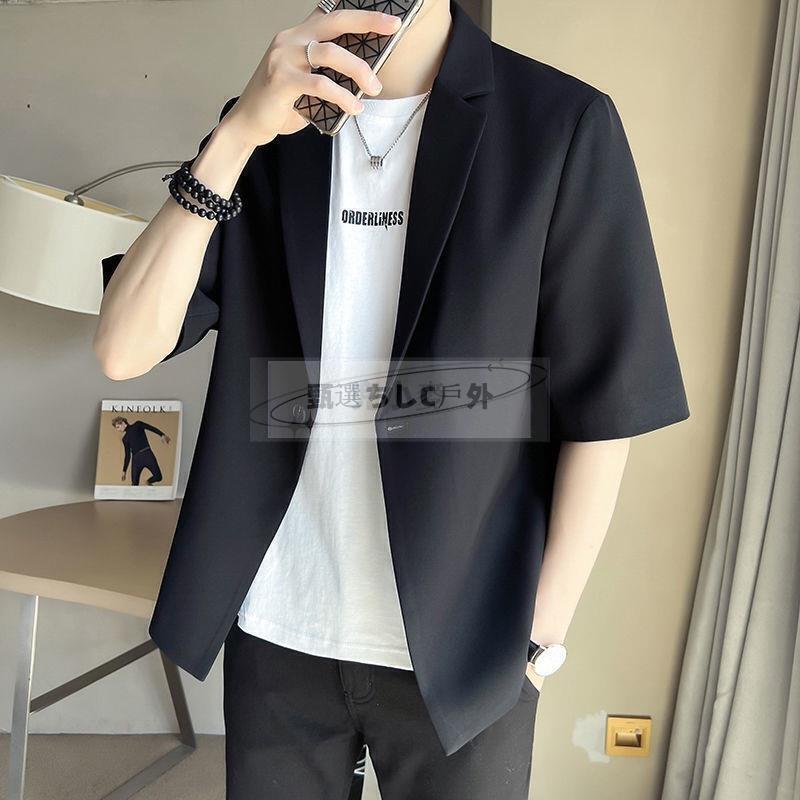 男生面試服裝穿著西裝推薦到夏天西裝薄西裝小西裝外單西裝休閒西裝外男夏季薄款寬鬆五分袖冰絲上韓版男士雅痞帥小西裝就在吉宅良品推薦男生面試服裝穿著西裝