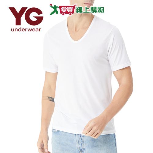 YG 100%純棉羅紋U領短袖衫 M~XL 天然棉 親膚 吸汗透氣 立體剪裁 柔軟舒適 男內衣 短袖 內衣 上衣【愛買】