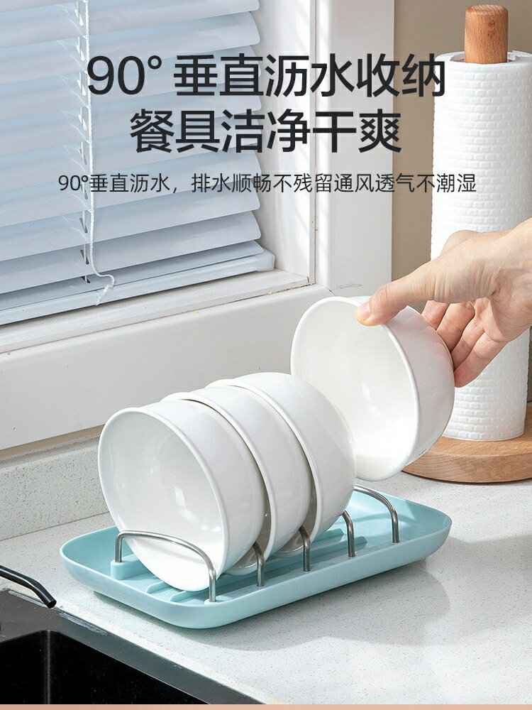 廚房碗碟收納架家用碗盤瀝水架放碗架多功能碗筷收納盒置物架小型