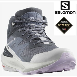 Salomon ELIXIR ACTIV Goretex 中筒登山鞋 L47457400 墨黑/冰河灰/紫