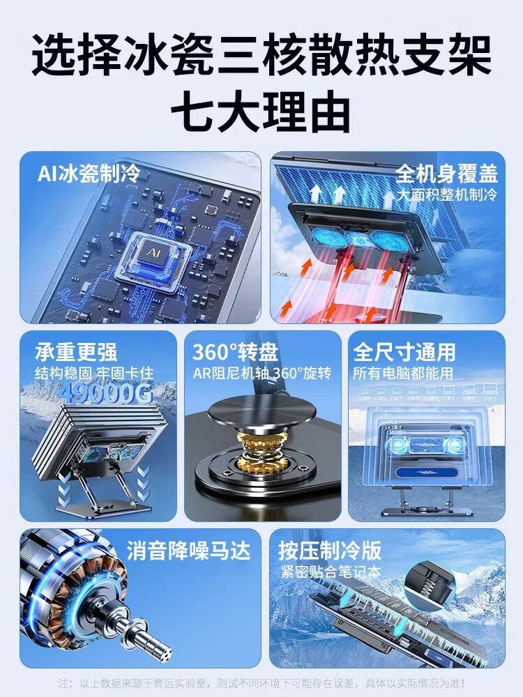{保固一年}適用戴爾筆記本散熱器半導體製冷遊匣g15遊g16靈越16plus筆記本電腦散熱器支架底座遊戲本壓風式靜音手提電腦