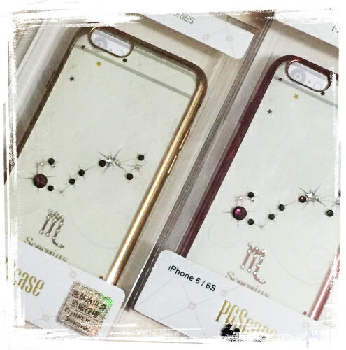 【奧地利水鑽】iPhone 6 /6s (4.7吋) 星座系列電鍍彩鑽保護軟套(處女座)