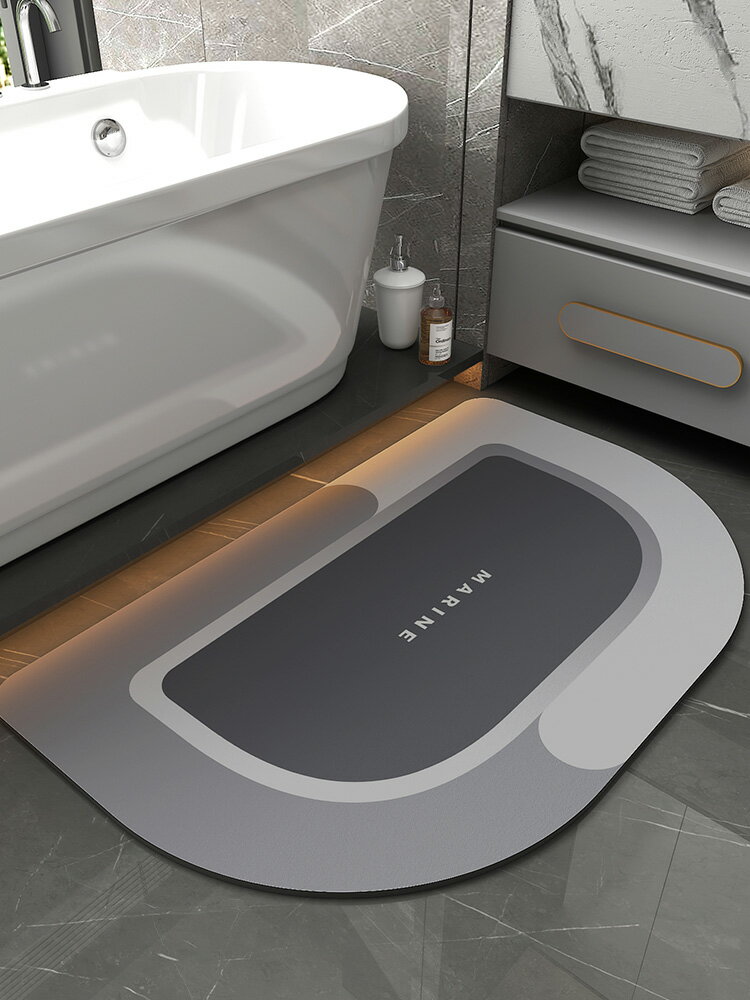 浴室地墊強吸水防滑軟硅藻泥速干莫蘭迪色墊子衛生間專用腳墊地毯