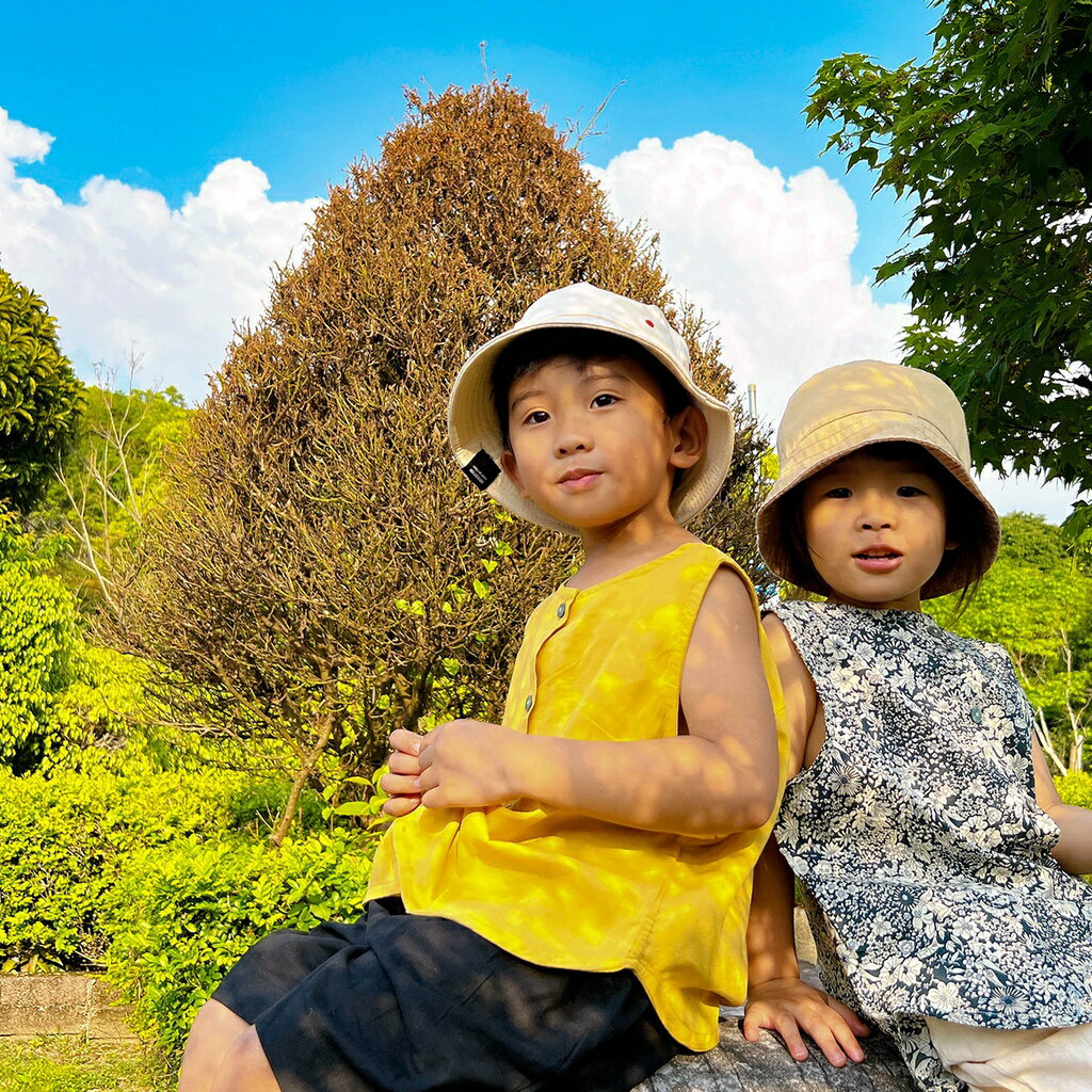 三色清爽棉麻背心 日系 韓版 男童 女童 中小童 童裝 中性風 短袖上衣