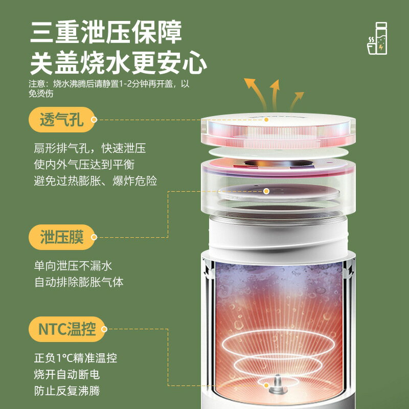 跨境水壺110V美規 英規 歐規現貨便攜式電熱水杯小型電熱杯燒水壺