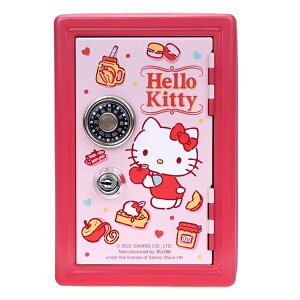 【震撼精品百貨】Hello Kitty 凱蒂貓~香港SANRIO三麗鷗 KITTY鐵製密碼存錢櫃附鑰匙-桃粉蘋果*99771