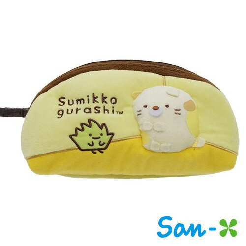 小貓款【日本正版】San-X 角落生物 角落公仔 立體絨面 化妝包 收納包 筆袋 鉛筆盒 - 425975