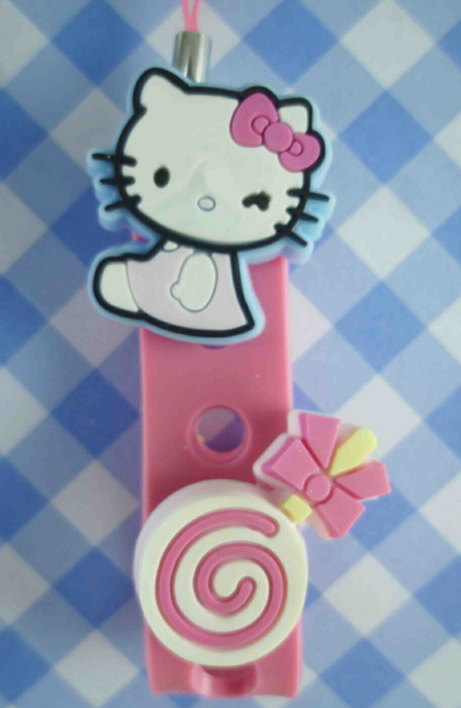 【震撼精品百貨】Hello Kitty 凱蒂貓 限定版手機吊飾-棒棒糖(粉) 震撼日式精品百貨