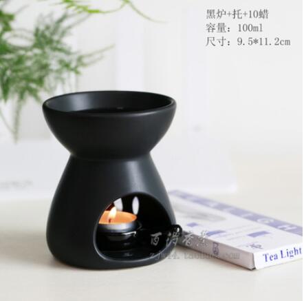 大容量蠟燭陶瓷香薰爐助眠燈室內薰香爐檀香防幹燒瑜伽家用復古【摩可美家】