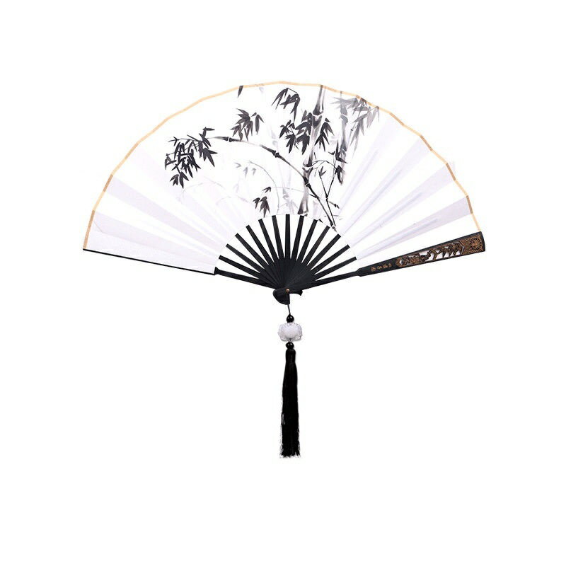 さはん　人渣反派自救系統　沈清秋ver 扇子 日式風人渣反派自救系統周邊沈清秋漢服折扇將進酒沈蘭舟同款灑金扇子