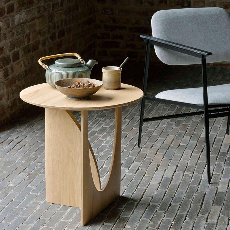 北歐實木邊幾侘寂風現代簡約創意設計沙發角幾圓形原木小茶幾異形