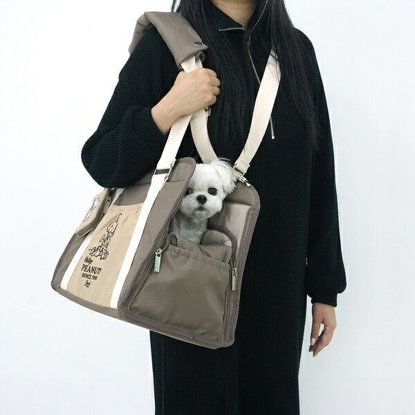 【PEANUTS】史努比復古兩用寵物外出包 (寵物外出包)