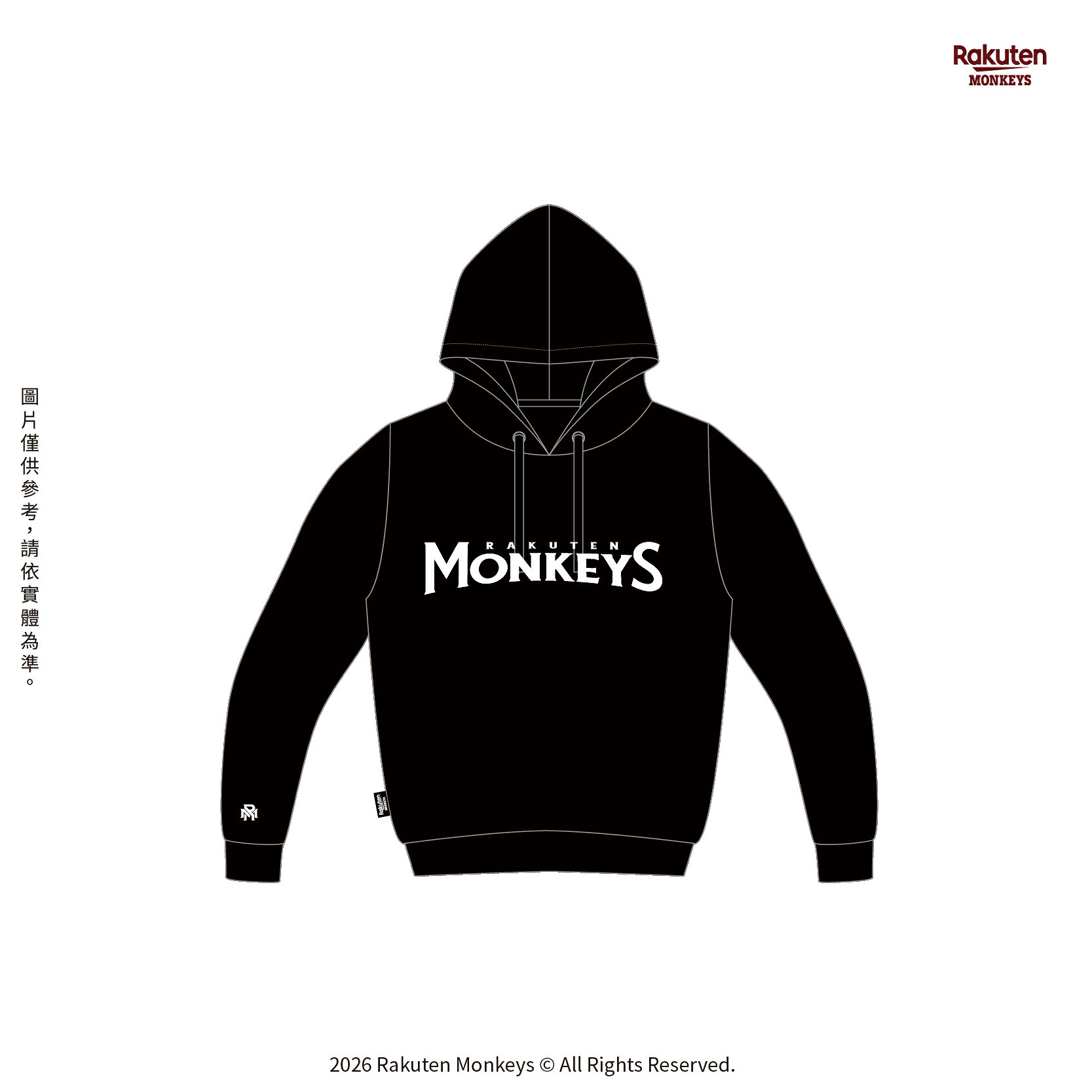 2026 MONKEYS立體膠印帽T-黑 1