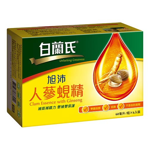 白蘭氏旭沛人蔘蜆精60g*6瓶【愛買】