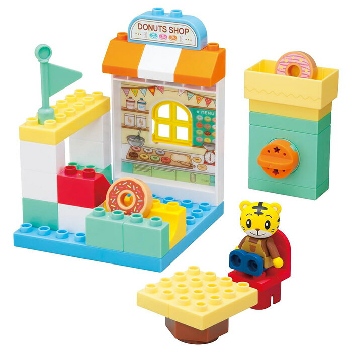 BANDAI 可愛巧虎島 巧虎組裝積木系列 巧虎甜甜圈商店 買就送巧虎積木公仔 【鯊玩具】