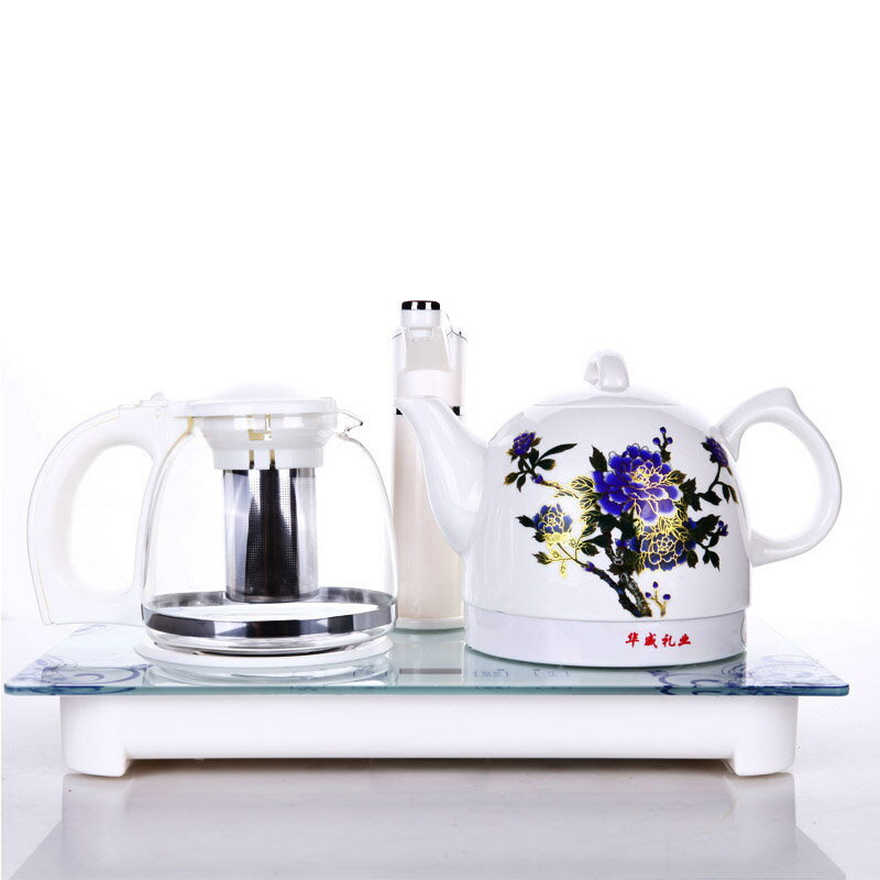 華威禮業 陶瓷電熱水壺自動斷電自動上水套裝養生燒水壺電茶壺