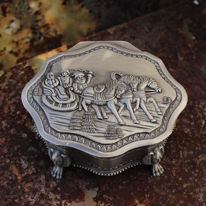 歐式復古典戒指飾品收納盒俄羅斯耳釘首飾盒創意耳環小號珠寶盒子