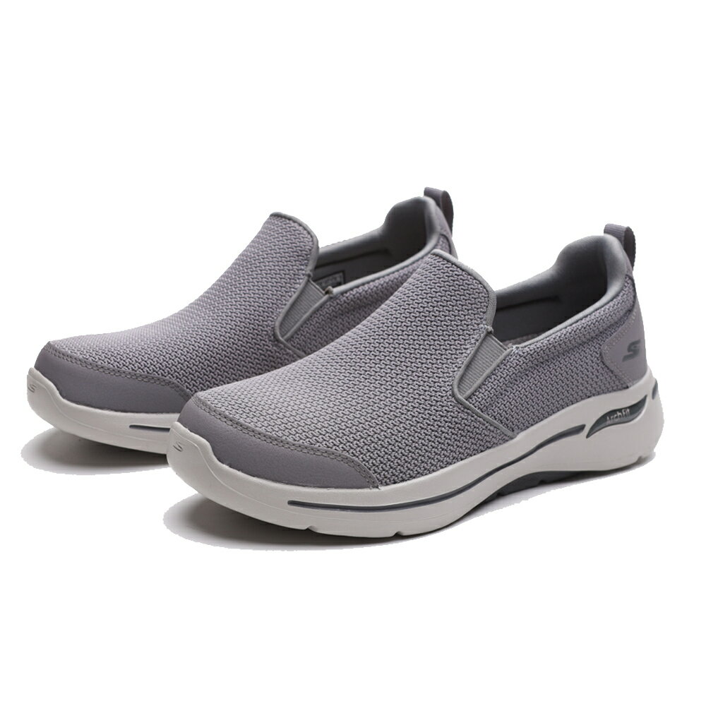 【滿額現折300】SKECHERS 休閒鞋 GO WALK ARCH FIT 灰色 健走鞋 男 216260CHAR