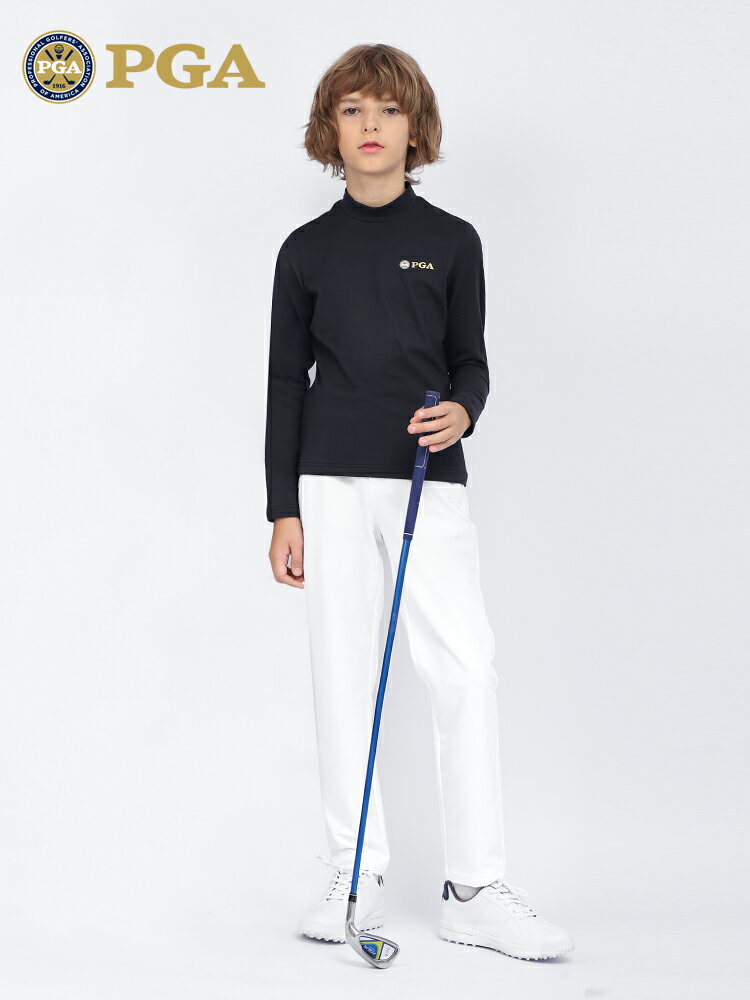 美國PGA高爾夫打底衫男童長袖時尚T恤春夏季彈力童裝衣服褲子套裝