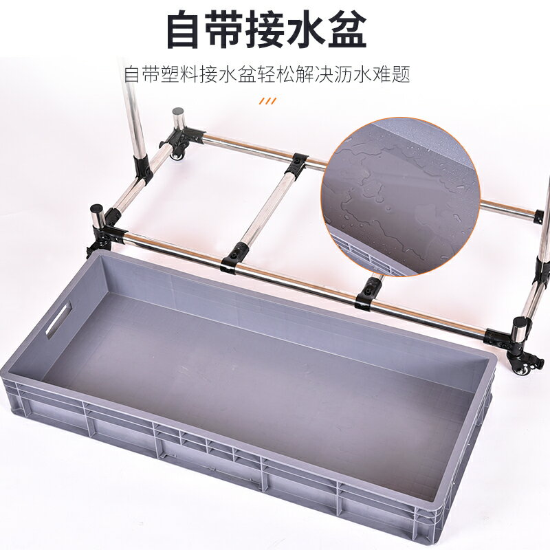 行動拖把架 不鏽鋼可行動拖把掛架掛鉤落地式放掃把墩布置物架子收納清潔工具【MJ18411】 1