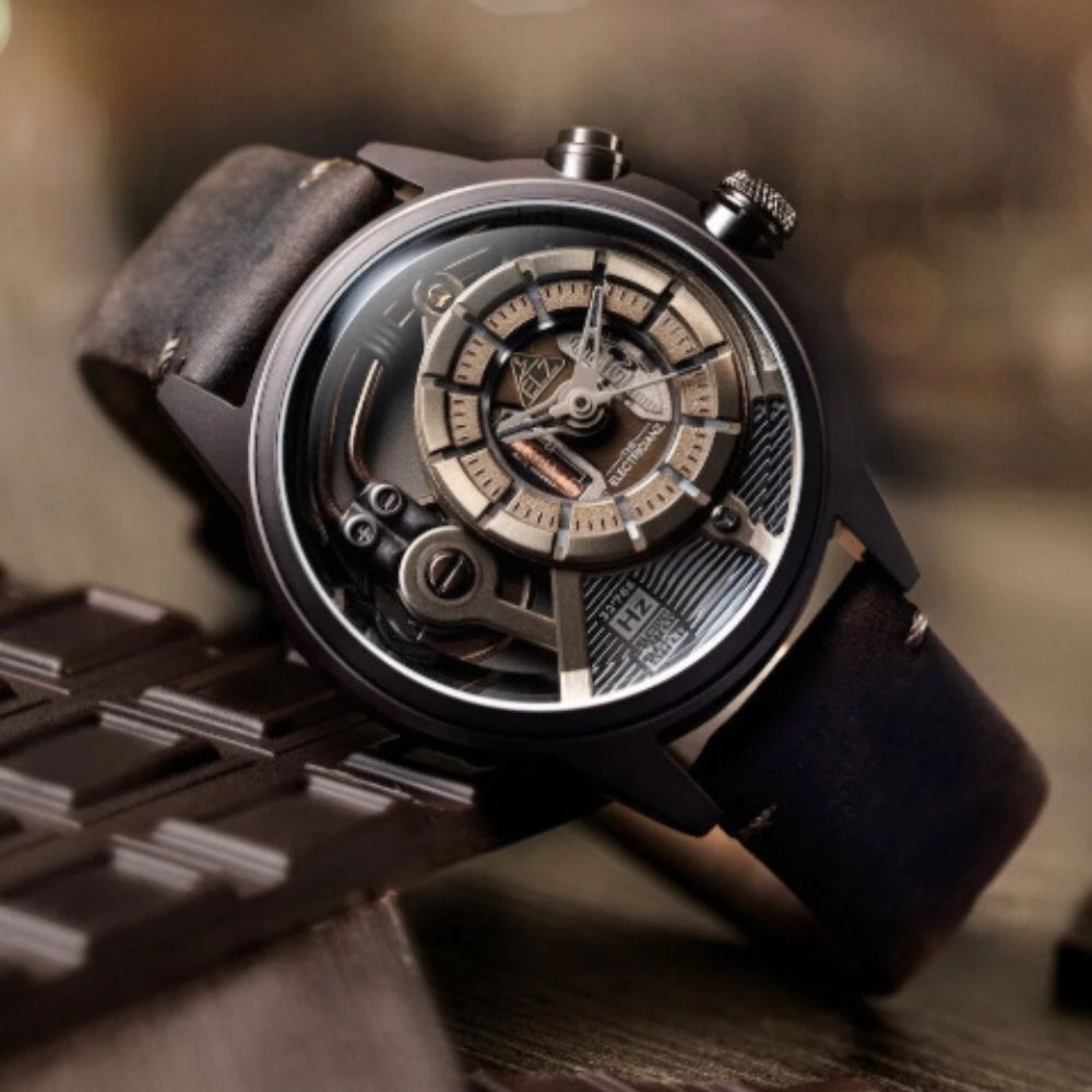 送禮首選★THE ELECTRICIANZ Steel Blue Z - Rubber 45mm 消光獨家電路發光手錶-ZZ-A4C/01-CLC 【全館優惠★APP下單天天點數10倍送】線上購買享_實體門市同步服務