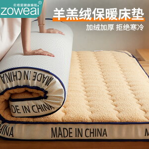 羊羔絨床墊子乳膠可折疊單人打地鋪硬墊租房專用床上加厚海綿褥子