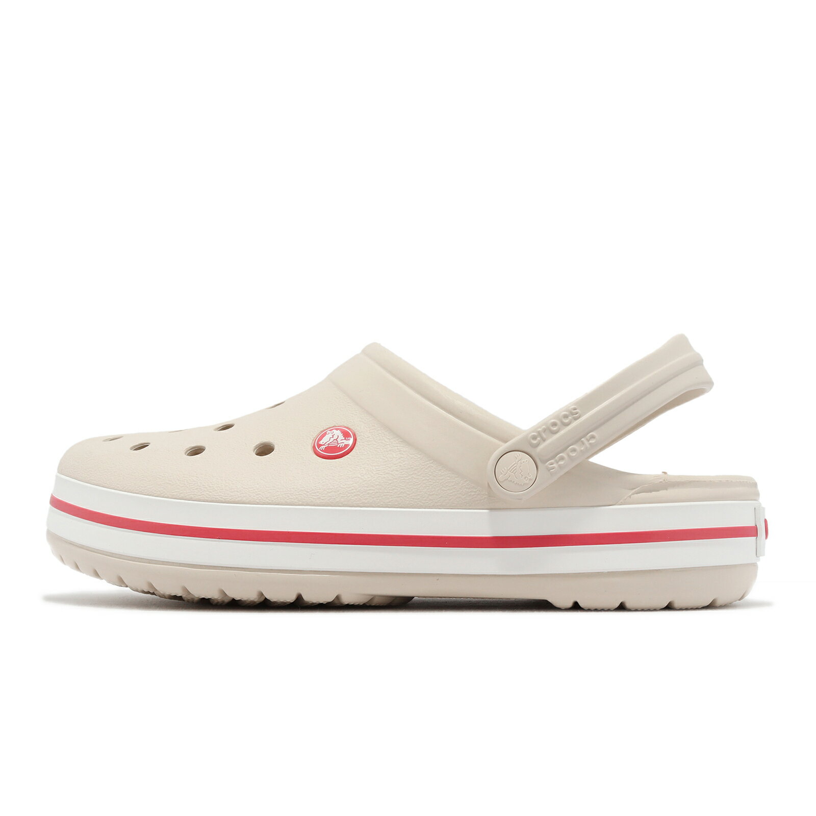 Crocs 洞洞鞋 涼鞋 Crocband Clog 男鞋 女鞋 米白 紅 洞洞鞋 布希鞋 情侶鞋 鱷魚鞋 透氣