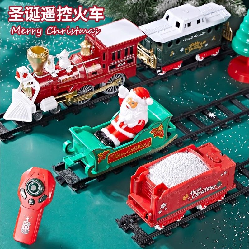 臺灣公司貨 免運 可開票 聖誕節小火車兒童禮物小禮品幼兒園氛圍聖誕樹上的小火車老人裝飾